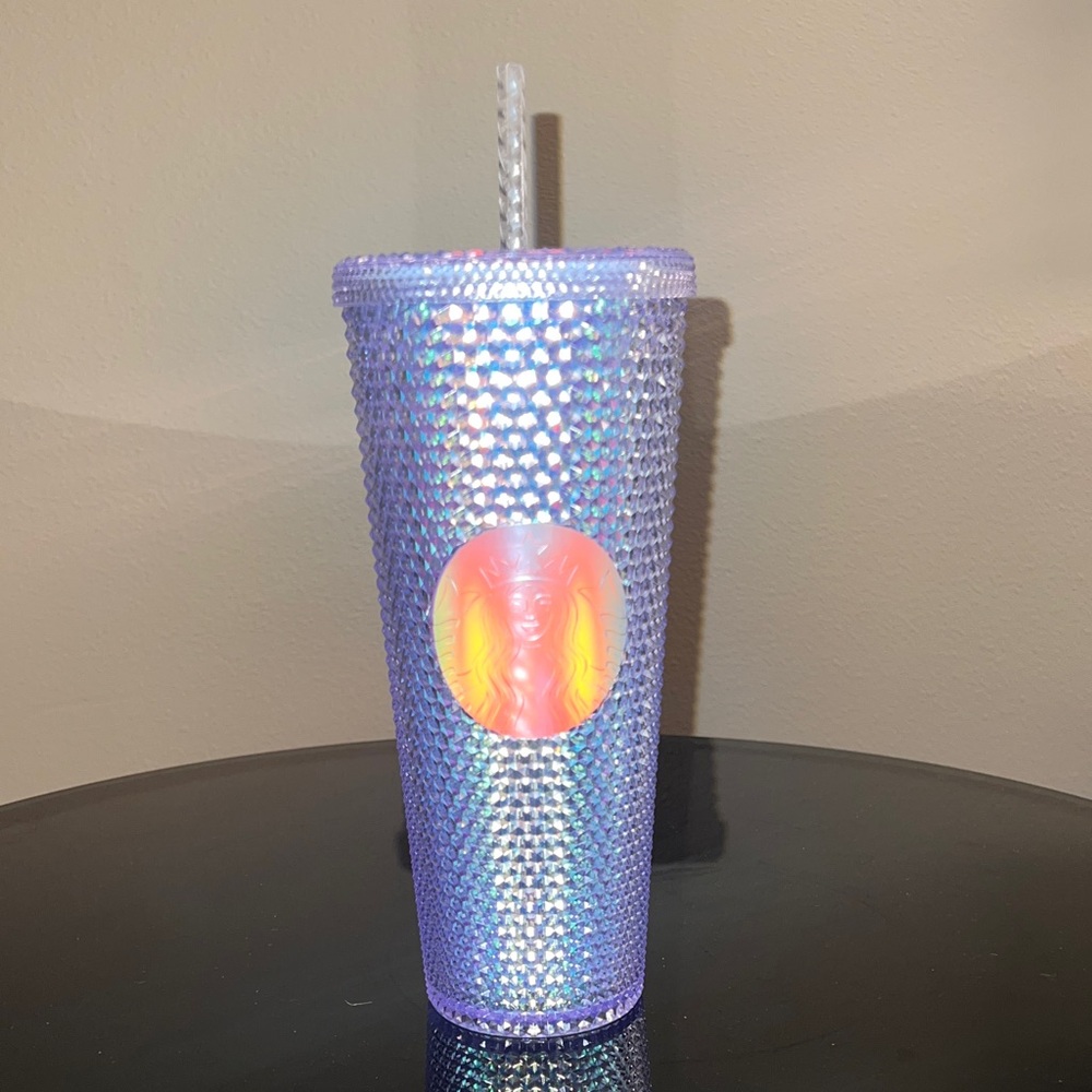 NWT Starbucks 2023 Unicorn Iridescent Studded Bling Limited Edition Tumbler 24Oz